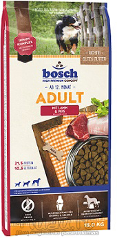 Bosch Adult Lamb&Rice 15 kg ėriena su ryžiais suaugusiems šunims (nuo 15kg) x2vnt.